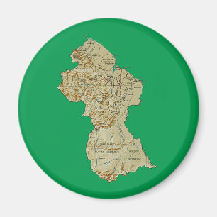 Íman Ímã Mapa da Guiana