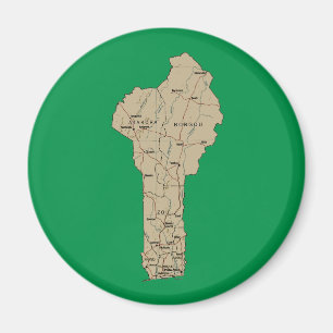Íman Ímã Mapa do Benim