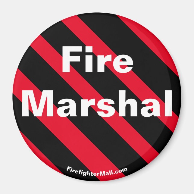 Íman Ímã Marechal de Fogo Preto/Vermelho (Frente)
