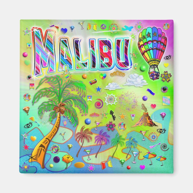 Íman Ímã Melodia Atemporal de Malibu (Frente)