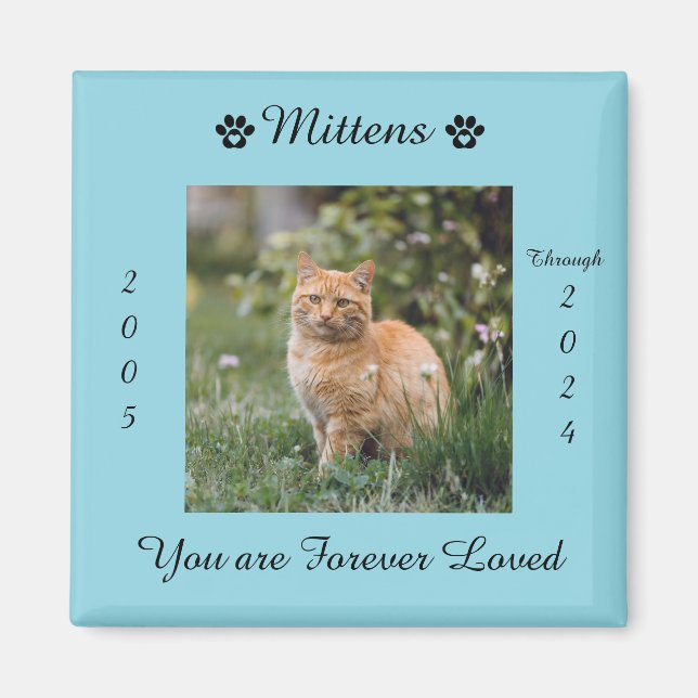 Íman Ímã Memorial de Recordação de Gato (Frente)