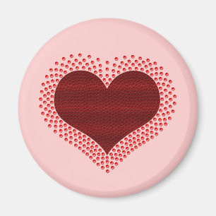 Íman Ímã metálico do coração, vermelho