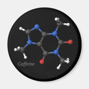 Íman ímã modelo molecular da cafeína 3D