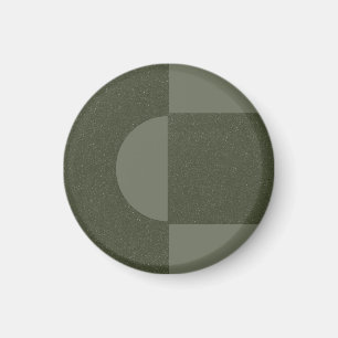 Íman Ímã Moderno Art Déco Verde Musgo – Personalizável