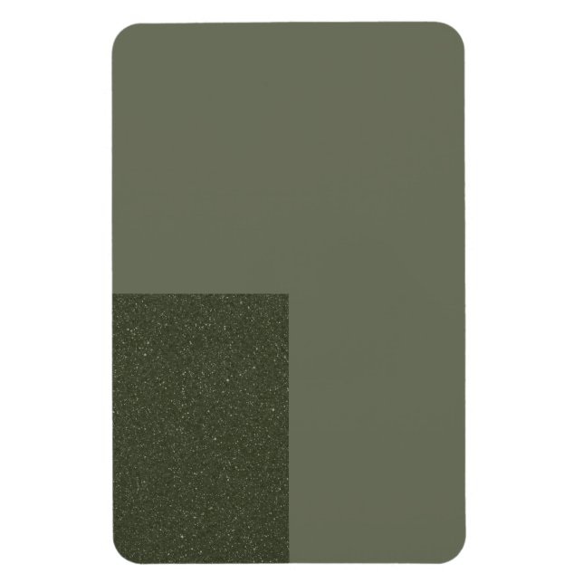 Íman Ímã Moderno Verde Musgo Com Acento Texturizado (Vertical)