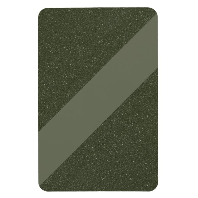 Íman Ímã Moderno Verde Musgo Diagonal – Personalizável (Vertical)