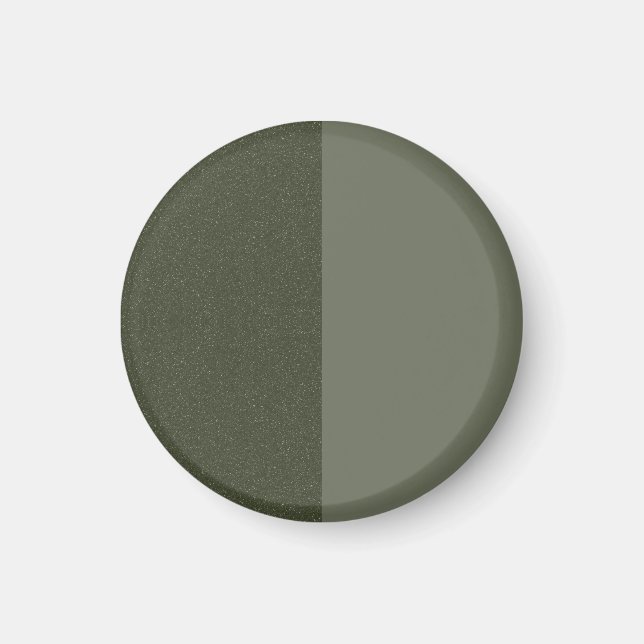 Íman Ímã Moderno Verde Musgo Two-Tone – Personalizável (Frente)