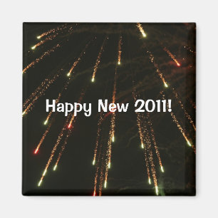 Íman Ímã novo feliz de 2011 fogos-de-artifício