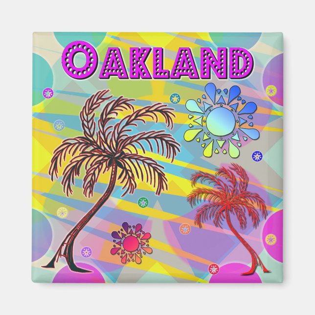 Íman Ímã Oakland Feliz e Esperança (Frente)