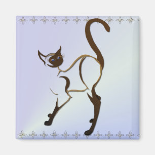 Íman Ímã orgulhoso do gato Siamese