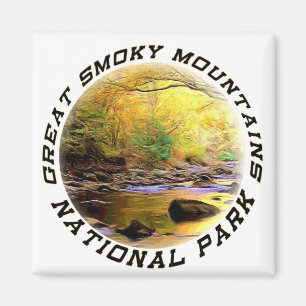 Íman Ímã ou porta copos de Great Smoky Mountains NP