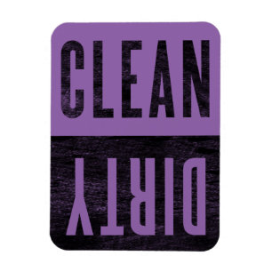 Íman Ímã para Máquina de Lavar Louças Roxo Limpo   Sujo