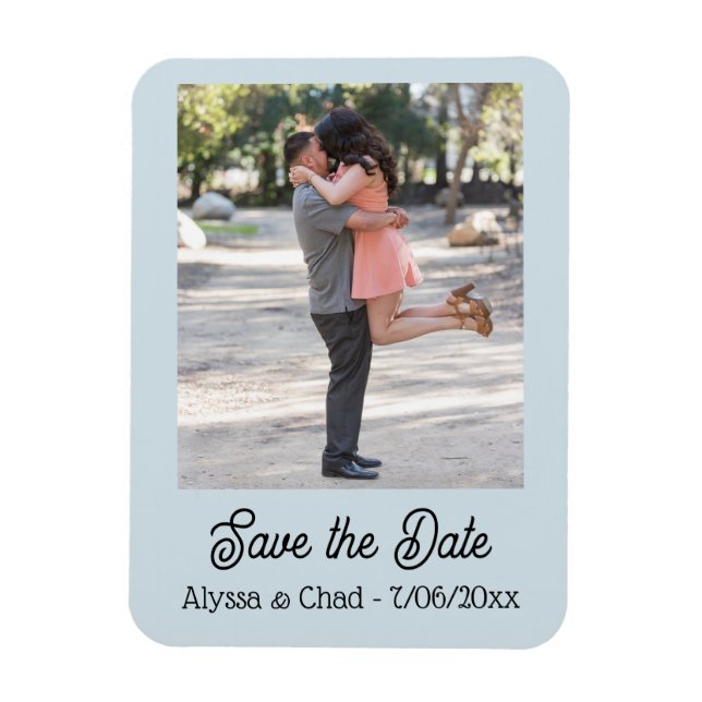 Íman Ímã para salvar a data com foto personalizada (Vertical)