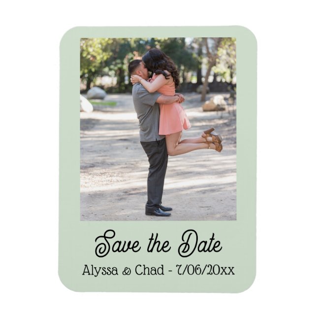 Íman Ímã para salvar a data com foto personalizada (Vertical)