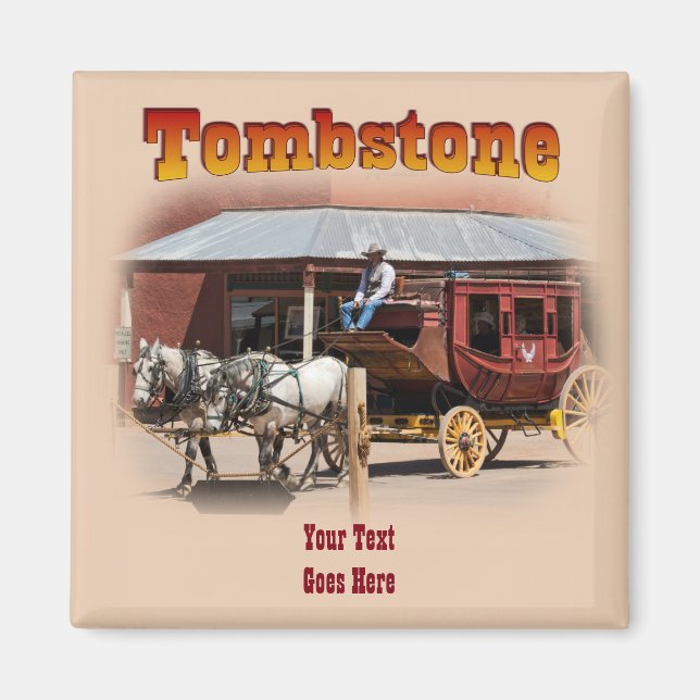 Íman Ímã: Passeio #1 do Stagecoach (quadrado) (Frente)