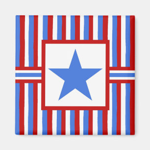 Íman Ímã patriótico americano da arte popular moderna