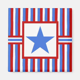 Íman Ímã patriótico americano da arte popular moderna