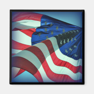 Íman Ímã patriótico da bandeira americana