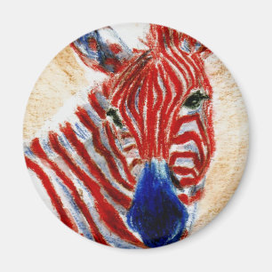 Íman Ímã patriótico da zebra