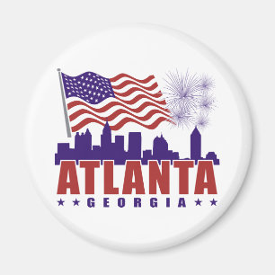 Íman Ímã patriótico de Atlanta Geórgia