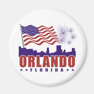 Íman Ímã patriótico de Orlando Florida
