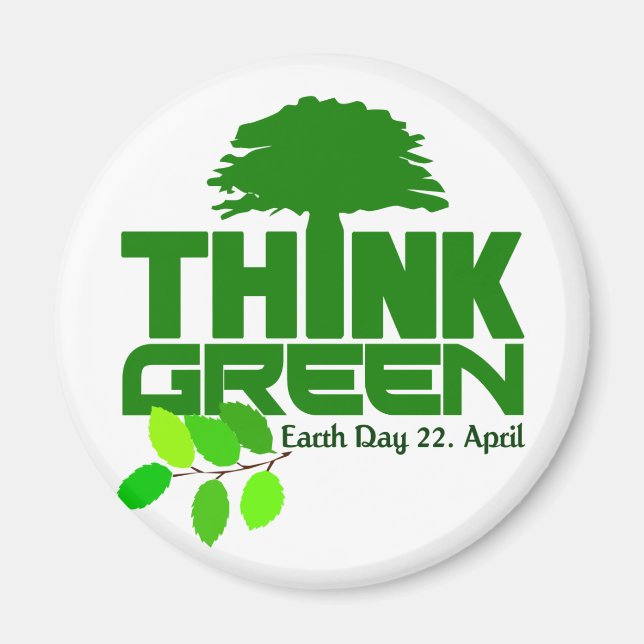 Íman ímã pense verde (Frente)