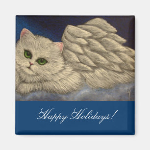 Íman Ímã PERSA BRANCO do FERIADO do CAT do ANJO