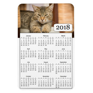 Íman Ímã personalizado 2018 calendários da foto do g