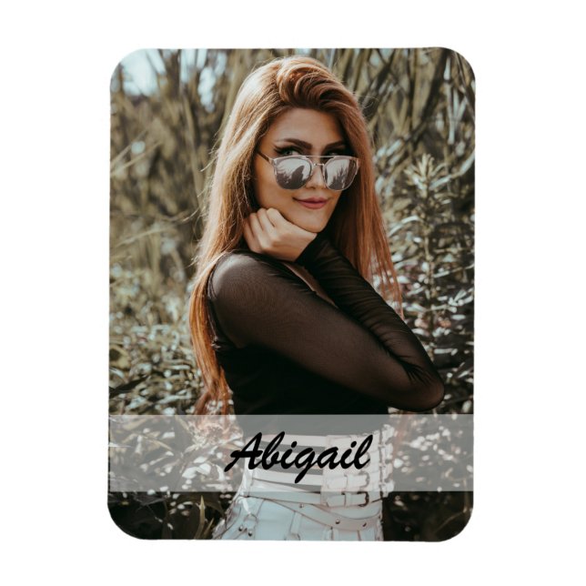 Íman Ímã Personalizado com Foto e Nome (Vertical)
