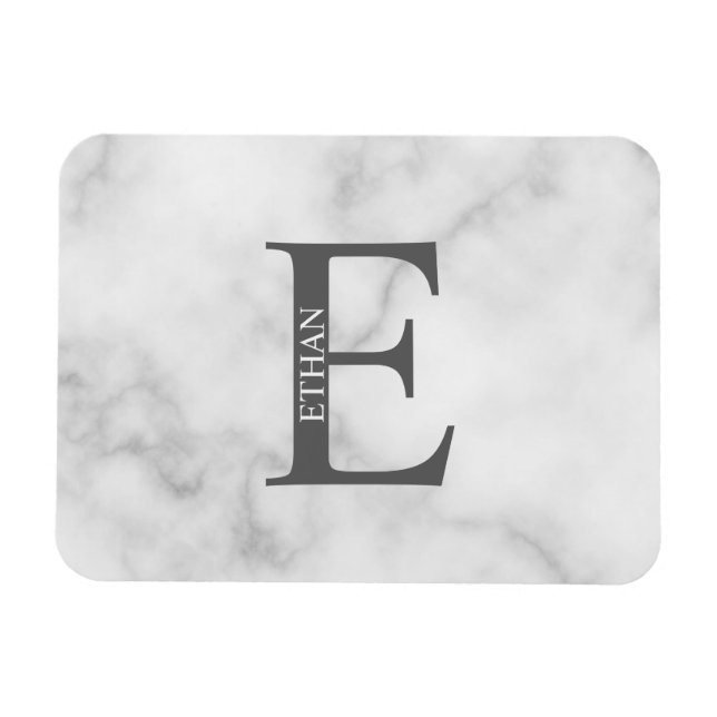 Íman Ímã Personalizado com Monograma e Nome (Horizontal)