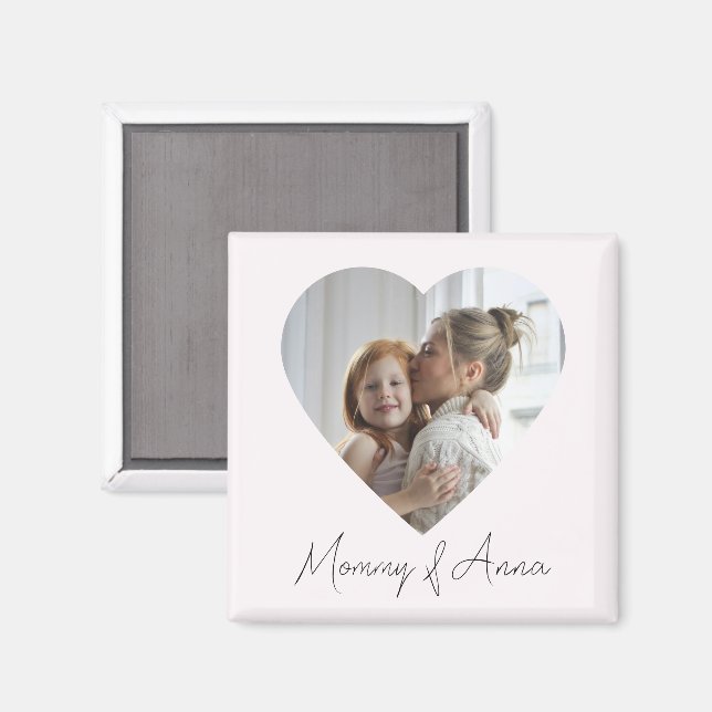 Íman Ímã Personalizado com Nome e Foto da Mamãe | Ímã P (Front/Back)
