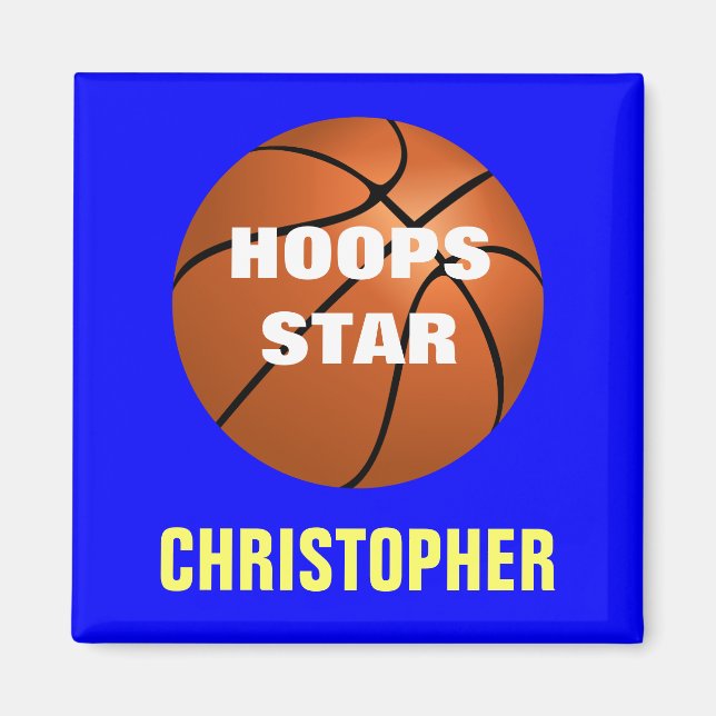 Íman Ímã Personalizado de Estrela do Basquete (Frente)
