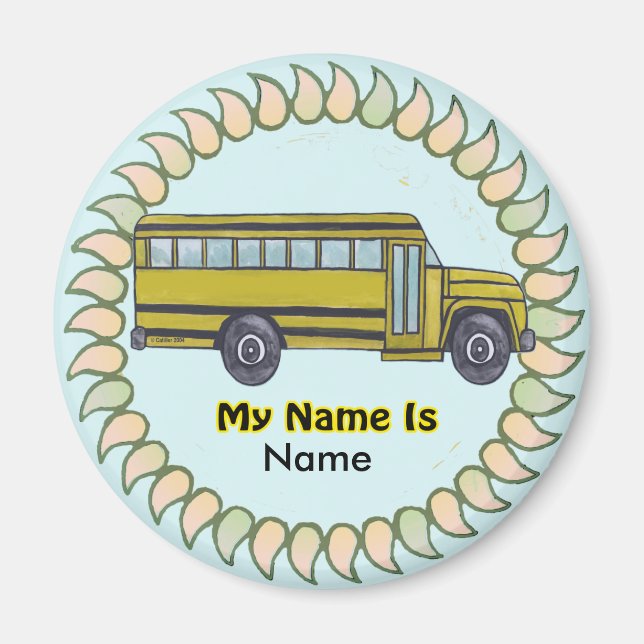 Íman Ímã personalizado de ônibus escolar (Frente)