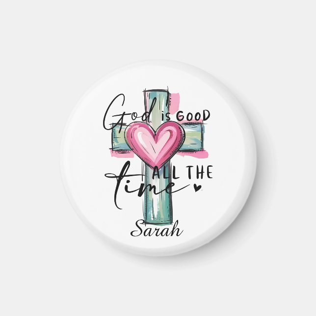 Íman Ímã Personalizado Deus é Bom Sempre (Frente)