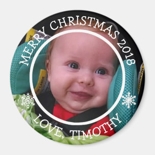 Íman Ímã personalizado dos flocos de neve do Natal da