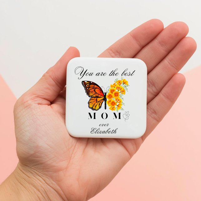 Íman Ímã Personalizado Flor de Borboleta para Dia das M (Criador carregado)