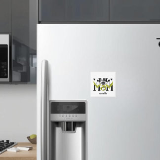 Íman Ímã Personalizado Floral Obrigado Mamãe