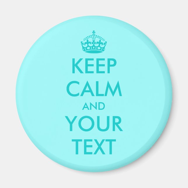 Íman Ímã personalizado Keep calm | Turquesa Personalizá (Frente)