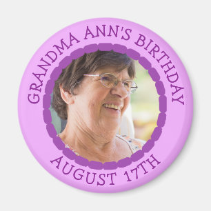 Íman Ímã personalizado lembrete da foto do aniversár