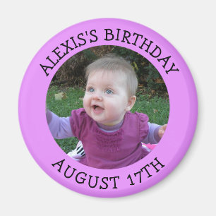 Íman Ímã personalizado lembrete da foto do aniversár