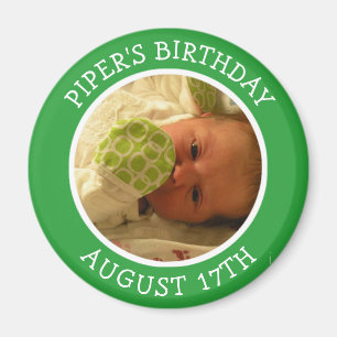 Íman Ímã personalizado lembrete da foto do aniversár