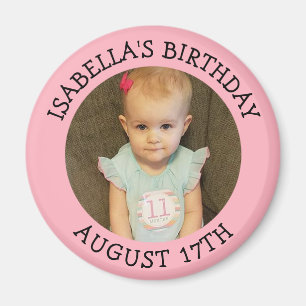 Íman Ímã personalizado lembrete da foto do aniversár
