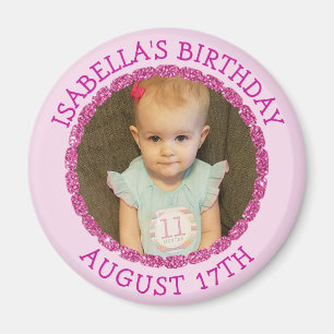Íman Ímã personalizado lembrete da foto do aniversár
