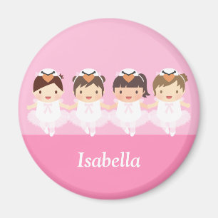 Íman Ímã Personalizado Meninas Bailarinas Cisne Fofas