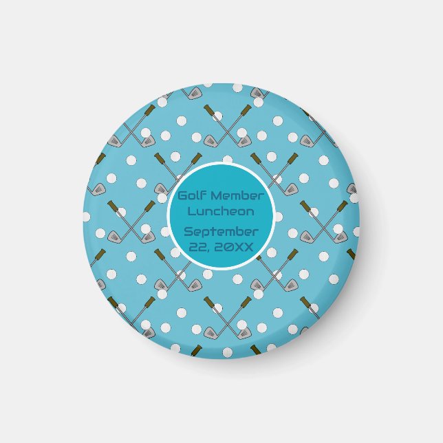 Íman Ímã Personalizado para Festa de Golfe (Frente)