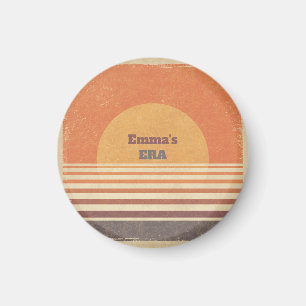Íman Ímã Personalizado Rétro Pôr do Sol Listras Vintage