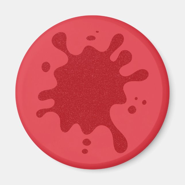 Íman Ímã Personalizado Splat Vermelho Tomate (Frente)