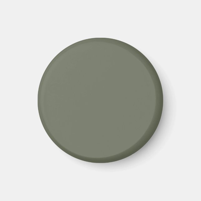Íman Ímã Personalizado Verde Musgo Sólido (Frente)