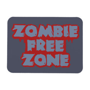 Íman ímã personalizado Zombie Free Zone