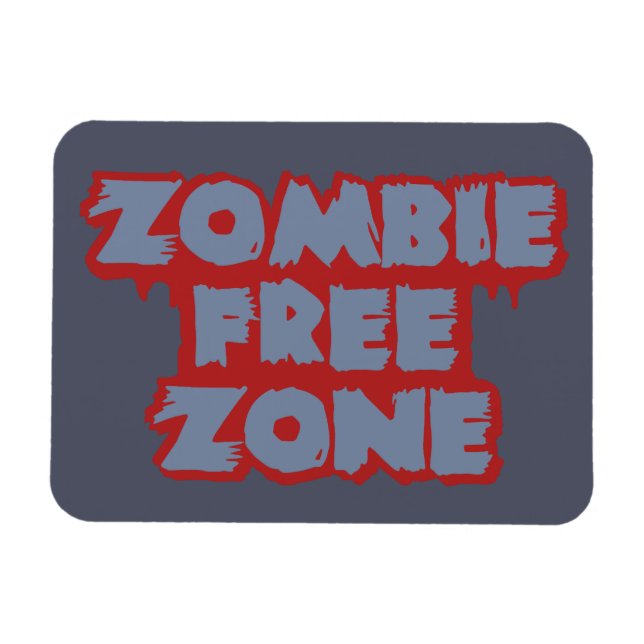 Íman ímã personalizado Zombie Free Zone (Horizontal)
